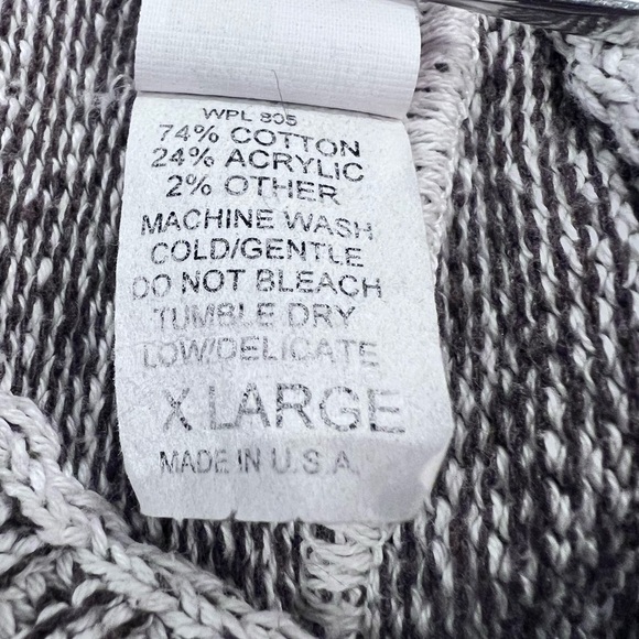 Vintage Binghamton Knitting Co Inc Hooded Cardigan Moose Made in USA Sz XL - Picture 11 of 12